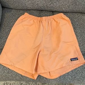 Patagonia salmon/orange shorts/swim trunks